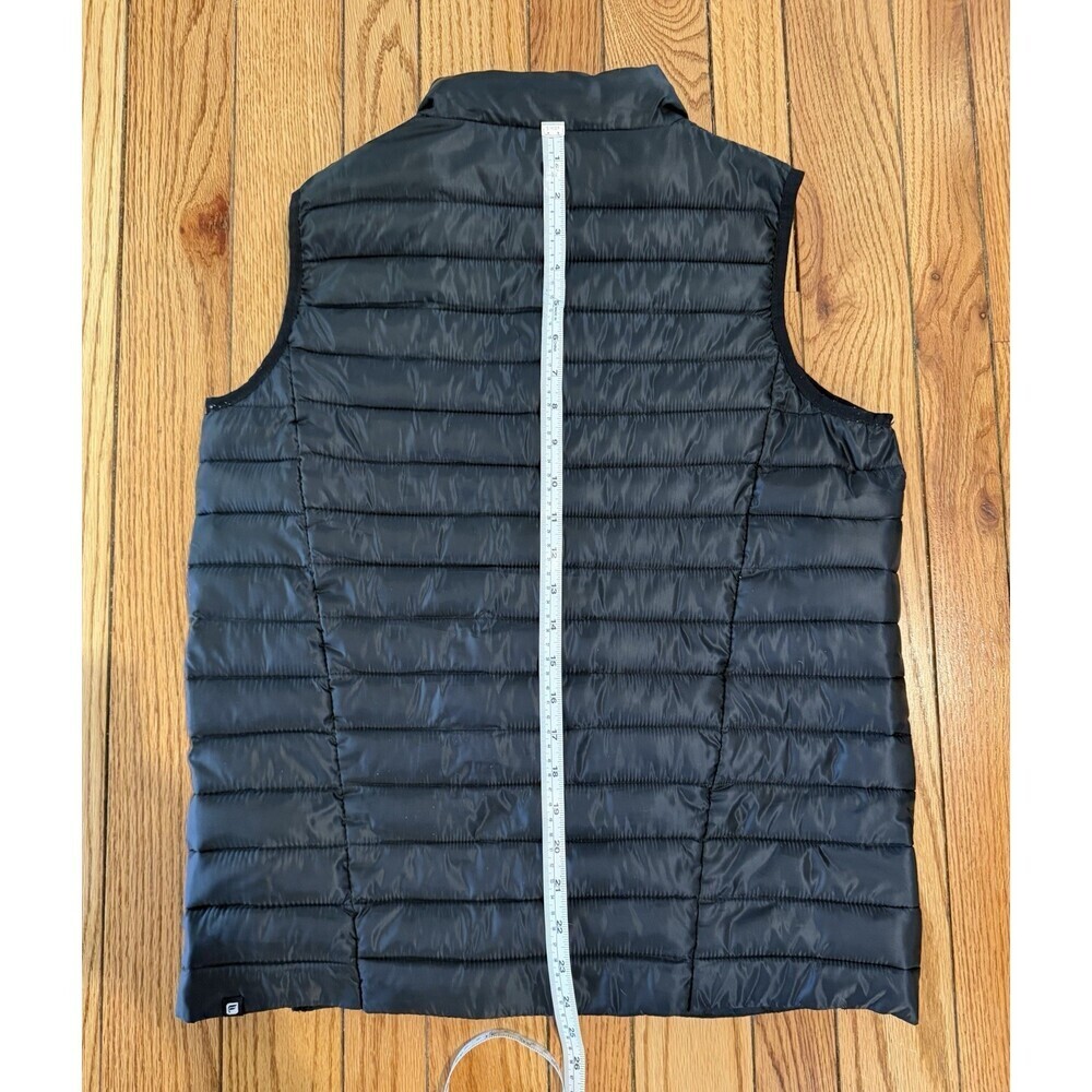 Fabletics Women’s Puffer Vest Medium Black Zip Lightweight Athletic - Picture 8 of 9
